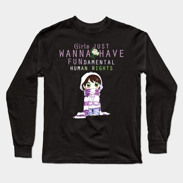 girls just wanna have fundamental human rights Long Sleeve T-Shirt by Horisondesignz